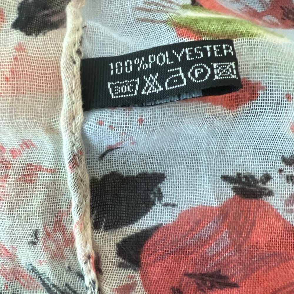Floral Watercolor Lightweight Large infinity Scarf - Multicolor - Picture 6 of 7